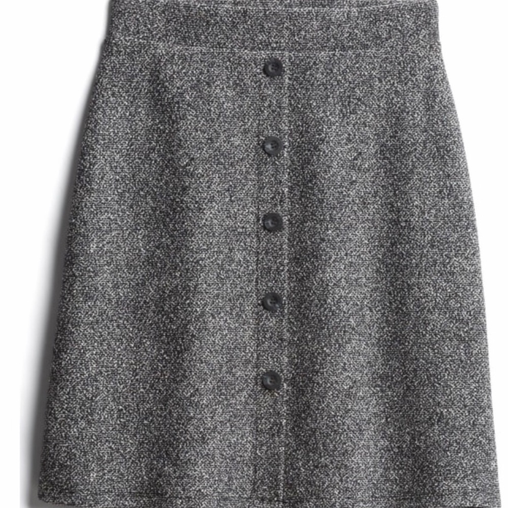 Le Lis Button front textured skirt